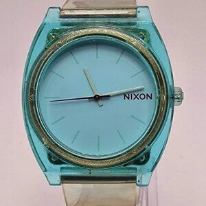 Nixon Watch  Time Teller P Minimal Polycarbonate Transparent Blue‎ Works